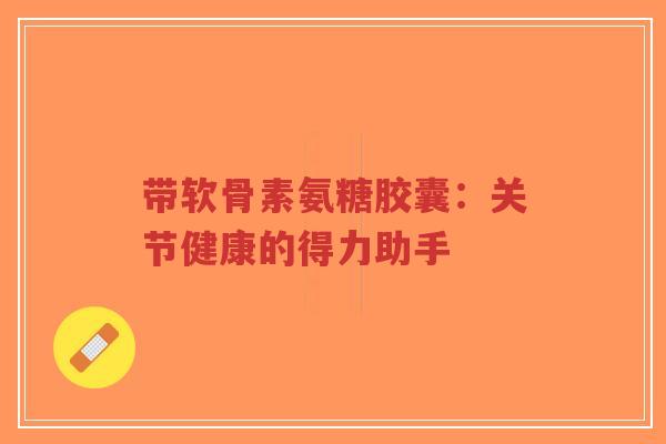 带软骨素氨糖胶囊:关节健康的得力助手-第1张图片-超越 带软骨素氨糖胶囊:关节健康的得力助手-第1张图片-超越