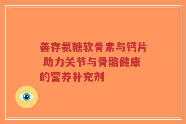 善存氨糖软骨素与钙片 助力关节与骨骼健康的营养补充剂-第1张图片-超越 善存氨糖软骨素与钙片 助力关节与骨骼健康的营养补充剂-第1张图片-超越