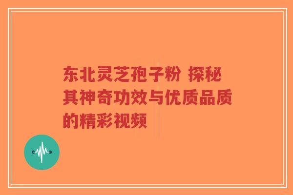 东北灵芝孢子粉 探秘其神奇功效与优质品质的精彩视频-第1张图片-超越 东北灵芝孢子粉 探秘其神奇功效与优质品质的精彩视频-第1张图片-超越