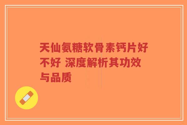 天仙氨糖软骨素钙片好不好 深度解析其功效与品质-第1张图片-超越 天仙氨糖软骨素钙片好不好 深度解析其功效与品质-第1张图片-超越