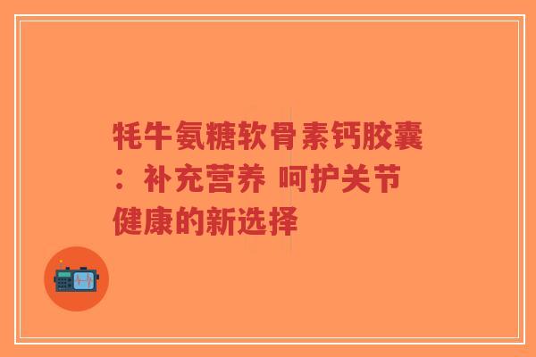 牦牛氨糖软骨素钙胶囊：补充营养 呵护关节健康的新选择-第1张图片-超越