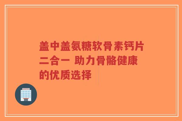 盖中盖氨糖软骨素钙片二合一 助力骨骼健康的优质选择-第1张图片-超越 盖中盖氨糖软骨素钙片二合一 助力骨骼健康的优质选择-第1张图片-超越