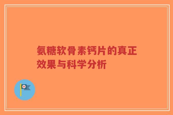 氨糖软骨素钙片的真正效果与科学分析-第1张图片-超越 氨糖软骨素钙片的真正效果与科学分析-第1张图片-超越