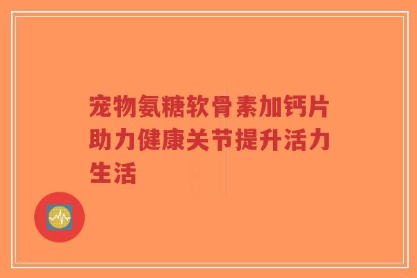 宠物氨糖软骨素加钙片助力健康关节提升活力生活-第1张图片-超越 宠物氨糖软骨素加钙片助力健康关节提升活力生活-第1张图片-超越