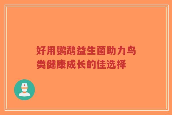 好用鹦鹉益生菌助力鸟类健康成长的佳选择-第1张图片-超越 好用鹦鹉益生菌助力鸟类健康成长的佳选择-第1张图片-超越