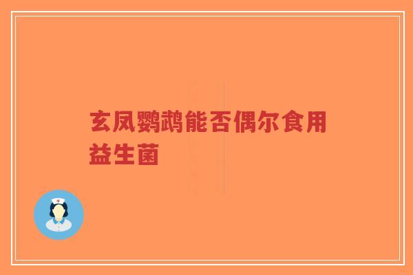 玄凤鹦鹉能否偶尔食用益生菌-第1张图片-超越 玄凤鹦鹉能否偶尔食用益生菌-第1张图片-超越