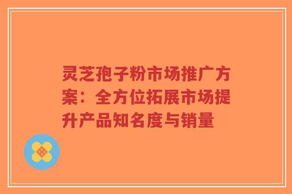 灵芝孢子粉市场推广方案:全方位拓展市场提升产品知名度与销量-第1张图片-超越 灵芝孢子粉市场推广方案:全方位拓展市场提升产品知名度与销量-第1张图片-超越