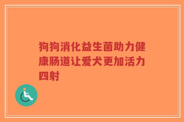 狗狗消化益生菌助力健康肠道让爱犬更加活力四射-第1张图片-超越