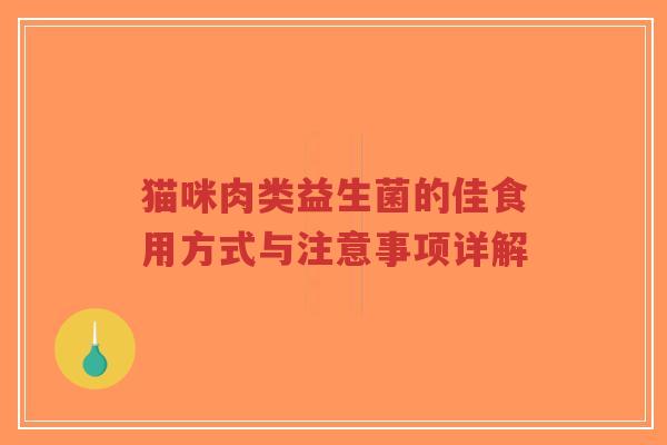 猫咪肉类益生菌的佳食用方式与注意事项详解-第1张图片-超越 猫咪肉类益生菌的佳食用方式与注意事项详解-第1张图片-超越