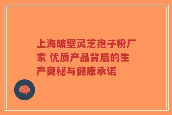 上海破壁灵芝孢子粉厂家 优质产品背后的生产奥秘与健康承诺-第1张图片-超越