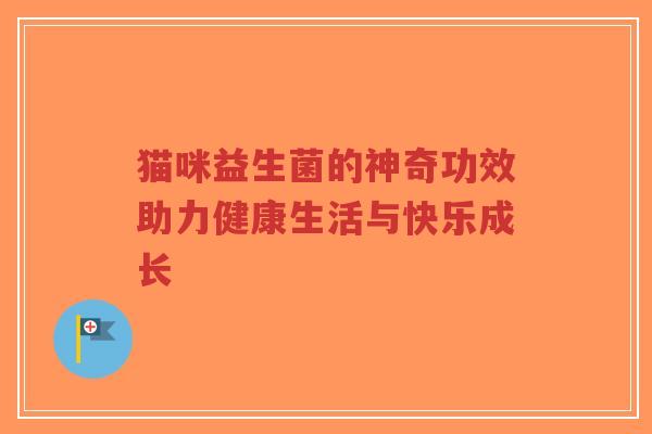 猫咪益生菌的神奇功效助力健康生活与快乐成长-第1张图片-超越 猫咪益生菌的神奇功效助力健康生活与快乐成长-第1张图片-超越