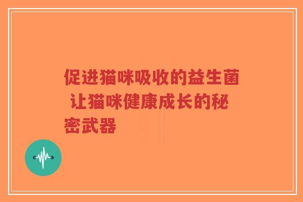 促进猫咪吸收的益生菌 让猫咪健康成长的秘密武器-第1张图片-超越 促进猫咪吸收的益生菌 让猫咪健康成长的秘密武器-第1张图片-超越