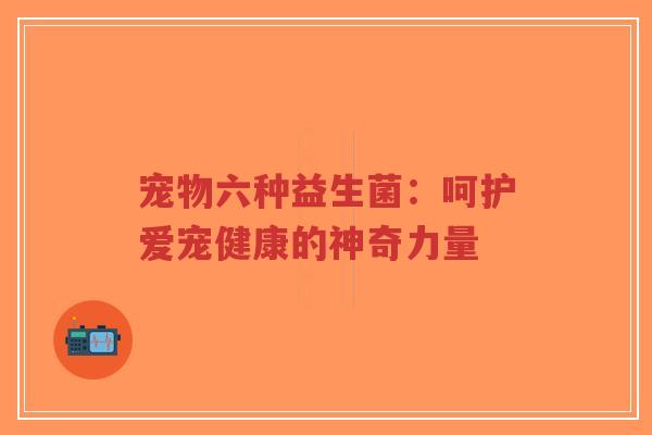 宠物六种益生菌:呵护爱宠健康的神奇力量-第1张图片-超越 宠物六种益生菌:呵护爱宠健康的神奇力量-第1张图片-超越