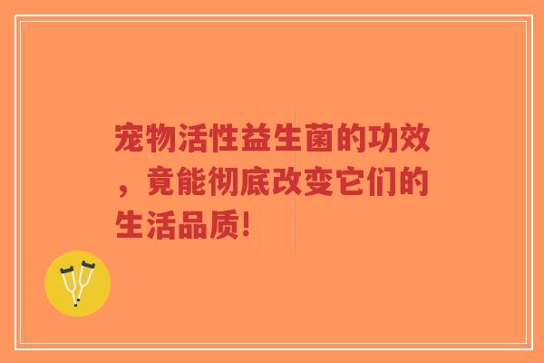 宠物活性益生菌的功效,竟能彻底改变它们的生活品质!-第1张图片-超越 宠物活性益生菌的功效,竟能彻底改变它们的生活品质!-第1张图片-超越