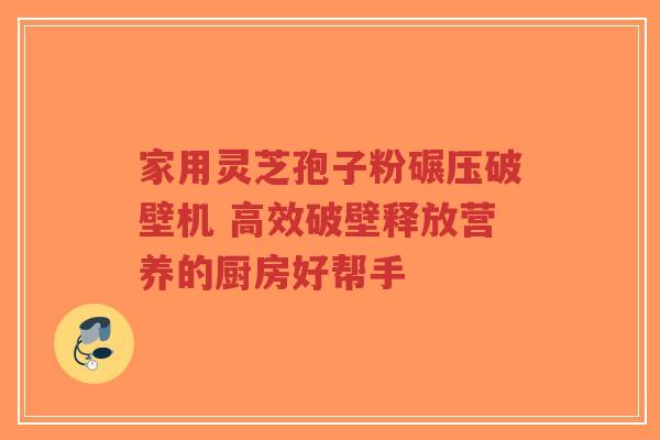 家用灵芝孢子粉碾压破壁机 高效破壁释放营养的厨房好帮手-第1张图片-超越 家用灵芝孢子粉碾压破壁机 高效破壁释放营养的厨房好帮手-第1张图片-超越