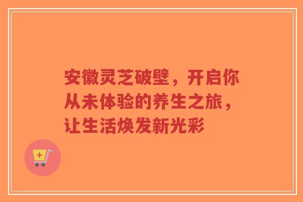 安徽灵芝破壁,开启你从未体验的养生之旅,让生活焕发新光彩-第1张图片-超越 安徽灵芝破壁,开启你从未体验的养生之旅,让生活焕发新光彩-第1张图片-超越