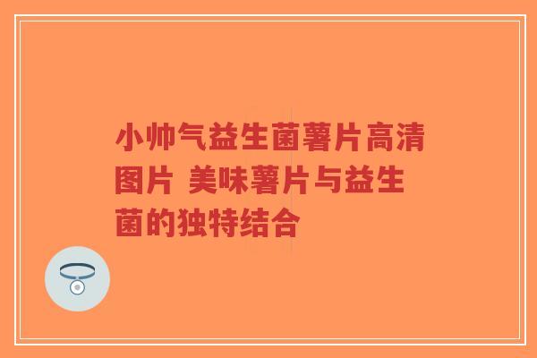 小帅气益生菌薯片高清图片 美味薯片与益生菌的独特结合-第1张图片-超越 小帅气益生菌薯片高清图片 美味薯片与益生菌的独特结合-第1张图片-超越