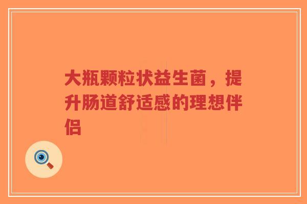 大瓶颗粒状益生菌,提升肠道舒适感的理想伴侣-第1张图片-超越 大瓶颗粒状益生菌,提升肠道舒适感的理想伴侣-第1张图片-超越