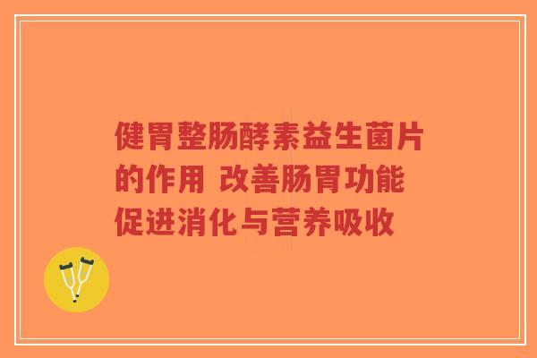 健胃整肠酵素益生菌片的作用 改善肠胃功能促进消化与营养吸收-第1张图片-超越 健胃整肠酵素益生菌片的作用 改善肠胃功能促进消化与营养吸收-第1张图片-超越