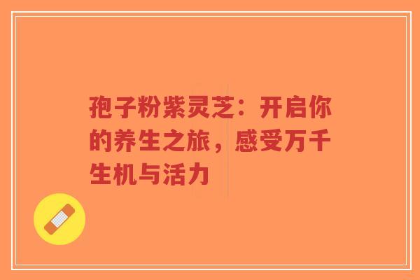 孢子粉紫灵芝：开启你的养生之旅，感受万千生机与活力-第1张图片-超越