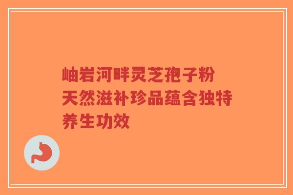 岫岩河畔灵芝孢子粉 天然滋补珍品蕴含独特养生功效-第1张图片-超越 岫岩河畔灵芝孢子粉 天然滋补珍品蕴含独特养生功效-第1张图片-超越