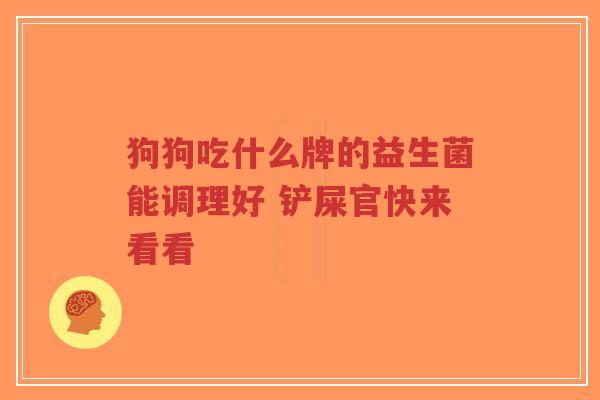 狗狗吃什么牌的益生菌能调理好 铲屎官快来看看-第1张图片-超越 狗狗吃什么牌的益生菌能调理好 铲屎官快来看看-第1张图片-超越