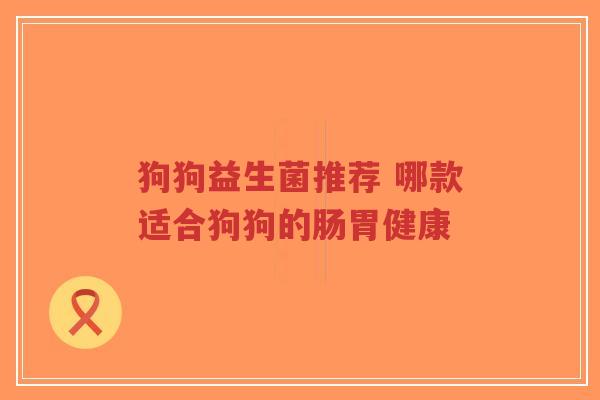 狗狗益生菌推荐 哪款适合狗狗的肠胃健康-第1张图片-超越 狗狗益生菌推荐 哪款适合狗狗的肠胃健康-第1张图片-超越