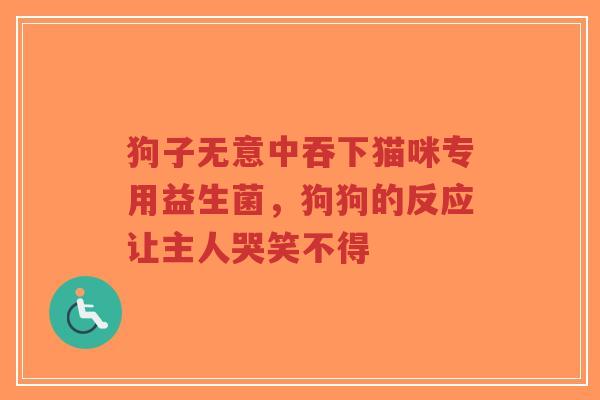 狗子无意中吞下猫咪专用益生菌,狗狗的反应让主人哭笑不得-第1张图片-超越 狗子无意中吞下猫咪专用益生菌,狗狗的反应让主人哭笑不得-第1张图片-超越