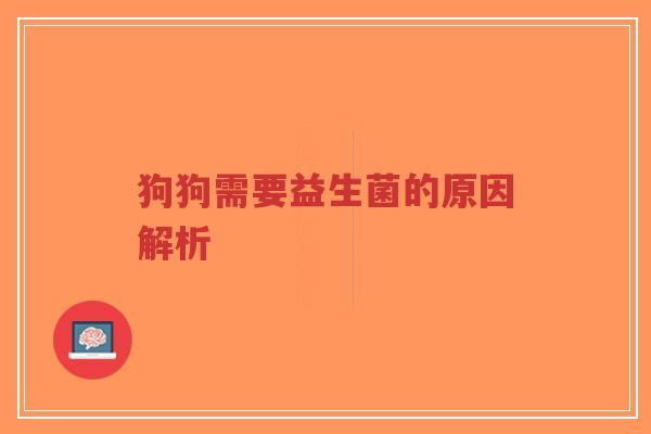 狗狗需要益生菌的原因解析-第1张图片-超越