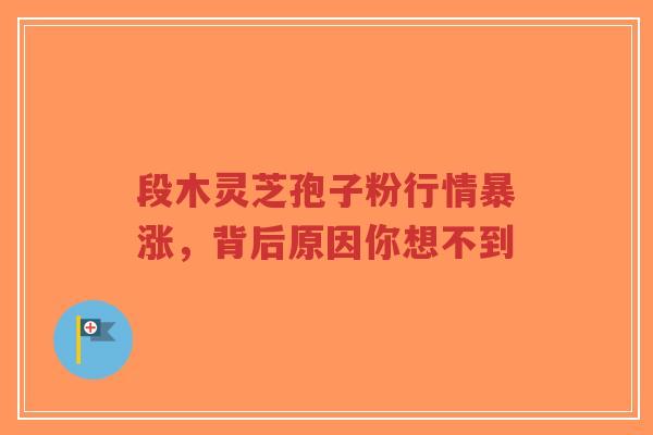段木灵芝孢子粉行情暴涨，背后原因你想不到-第1张图片-超越
